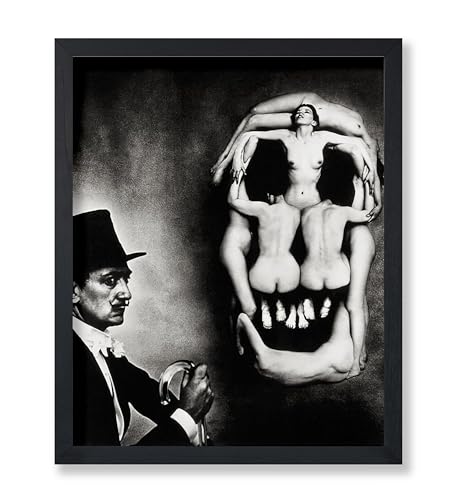 Poster Master Vintage Salvador Dali Poster – Retro Schädel der Akte Druck – Voluptas Mors Kunst – Illusionskunst – Geschenk für Männer Frauen – Surrealismus Dekor für Schlafzimmer, Wohnzimmer – 20,3 x von Poster Master