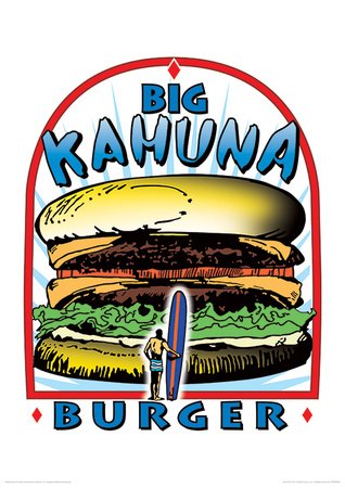 Tarantino (Big Kahuna) Burger Reservoir Dogs fiktiven Alten Werbeplakat Movie Poster von Poster Revolution