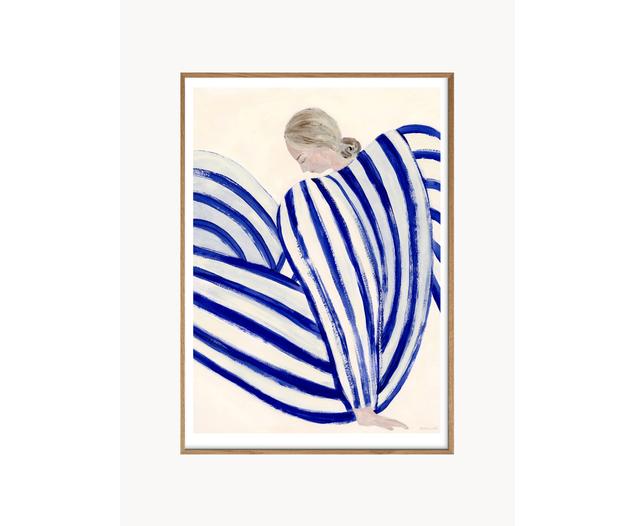 Poster Blue Stripe At Concorde by Sofia Lind x The Poster Club von Poster and Frame