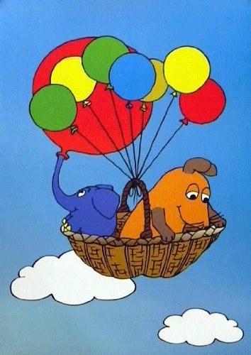 Poster+ Die Sendung mit der Maus - Die Maus und der Elefant: Luftballons Kleinformat [30 x 40] von Poster+