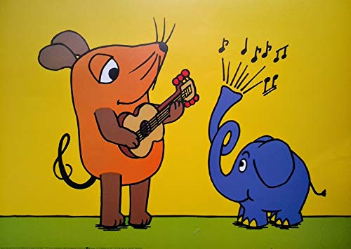 Poster+ Die Sendung mit der Maus - Die Maus und der Elefant: musiziert Kleinformat [30 x 40] von Poster+