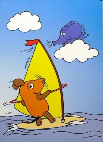 Poster+ Die Sendung mit der Maus: Windsurfing, Plakat [50 x 70] von Poster+