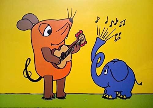 Poster+ Die Sendung mit der Maus: musiziert mit Elefant, Plakat [50 x 70] von Poster+