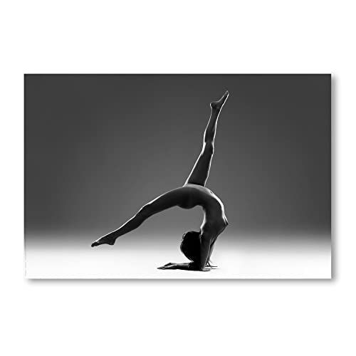 Postereck - 0441 - Nackt Aerobic, Schwarz Weiss Erotik Sport Sexy - Erotisch Sexy Nackt Wandposter Fotoposter Bilder Wandbild Wandbilder - Poster - DIN A4 - 21,0 cm x 29,7 cm von Poster