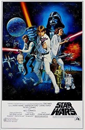 Star Wars. 1x Retro Sci-Fi Filmposter, verschiedene Größen., A4 Size 21 x 29 cms von Poster