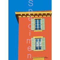Fassadenplakate Der Stadt Nizza, Handgefertigt Nach Einem Originalgemälde Fassadenplakate Der Stadt Nizza, Handgefertigt Nach Einem Originalgemälde von PosterArtDisign
