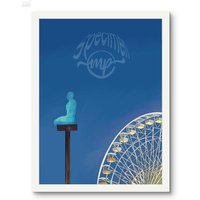 Poster Stadt Nizza Cote D'azur Place Massena Original Digitales Gemälde Poster Stadt Nizza Cote D'azur Place Massena Original Digitales Gemälde von PosterArtDisign