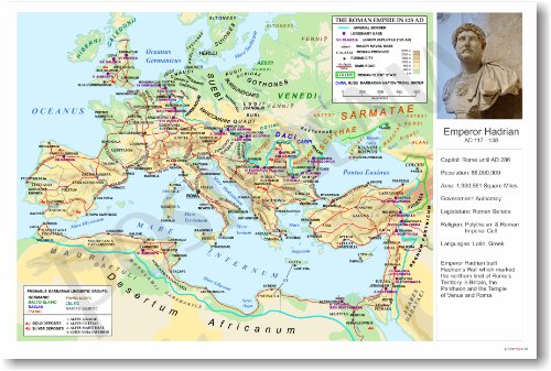 Antike Rom: Das römische Reich Unter Hadrian – Klassenzimmer Poster von PosterEnvy