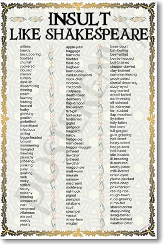 PosterEnvy Insult Like Shakespeare - NEW Humor Poster by von PosterEnvy