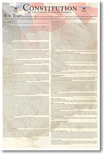der US Verfassung – Uns Geschichte Regierung Klassenzimmer Schule Poster von PosterEnvy