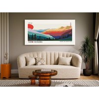 Yayoi Kusama Poster Framed | Canvas + Frame Canvas, Wall Art, Print, Panorama, Gallery, Mountains, Nature Large Colorful Japanese Modern von PosterFlowPrintArt