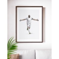 Karim Benzema - Poster Druck, Real Madrid von Posterbysam