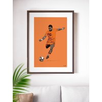 Memphis Depay Holland Poster Druck von Posterbysam