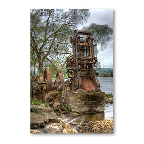 Postereck - 0002 - Altes Wehr, Mühle Wasser HDRI Landschaft Natur - Wandposter Fotoposter Bilder Wandbild Wandbilder - Poster - DIN A3-29,7 cm x 42,0 cm von Postereck