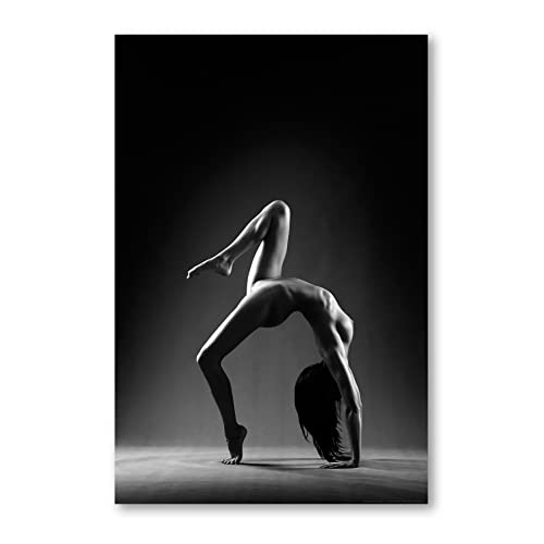 Postereck - 0037 - Nackt Aerobic, Erotik Akt Ballett Tanzen Sport - Erotisch Sexy Nackt Wandposter Fotoposter Bilder Wandbild Wandbilder - Leinwand - 100,0 cm x 75,0 cm von Postereck