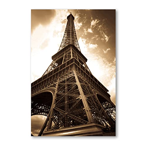 Postereck - 0145 - Eiffelturm Paris, Sepia Frankreich Vintage Retro - Wandposter Fotoposter Bilder Wandbild Wandbilder - Poster - DIN A4 - 21,0 cm x 29,7 cm von Postereck
