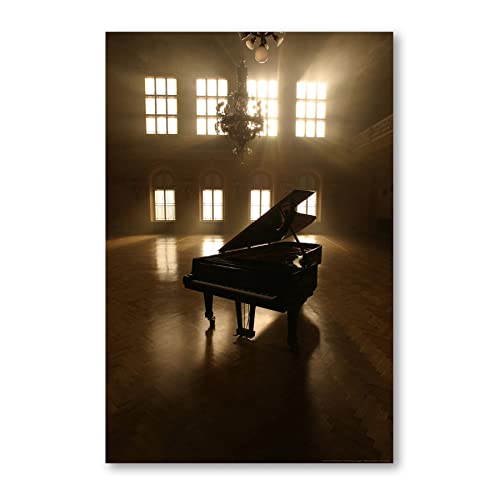 Postereck - 0148 - Konzert Flügel, Saal Musik Klavier Instrument - Wandposter Fotoposter Bilder Wandbild Wandbilder - Leinwand - 100,0 cm x 75,0 cm von Postereck