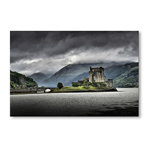 Postereck - 0157 - Eilean Donan Castle, Schottland Burg Natur - Wandposter Fotoposter Bilder Wandbild Wandbilder - Leinwand - 100,0 cm x 75,0 cm von Postereck