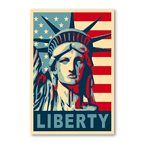 Postereck - 0240 - Plakat, Freiheitsstatue USA Amerika New York - Wandposter Fotoposter Bilder Wandbild Wandbilder - Leinwand - 60,0 cm x 40,0 cm von Postereck