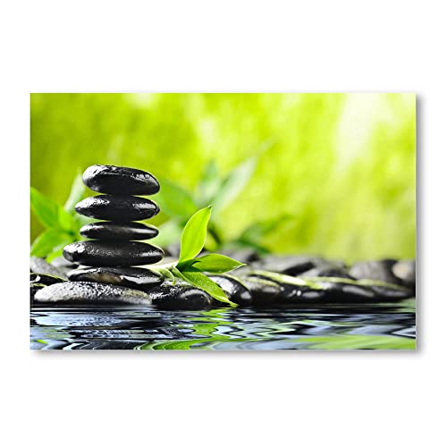 Postereck - 0259 - Steine, Wasser Wellness Spa Grün Entspannung Bad - Wandposter Fotoposter Bilder Wandbild Wandbilder - Poster - 3:2-30,0 cm x 20,0 cm von Postereck