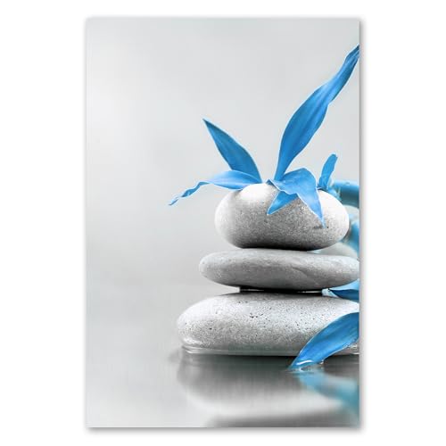 Postereck - 0263 - Steine am Wasser, Wellness Spa Entspannung Blau - Wandposter Fotoposter Bilder Wandbild Wandbilder - Leinwand - 75,0 cm x 50,0 cm Postereck - 0263 - Steine am Wasser, Wellness Spa Entspannung Blau - Wandposter Fotoposter Bilder Wandbild Wandbilder - Leinwand - 75,0 cm x 50,0 cm von Postereck