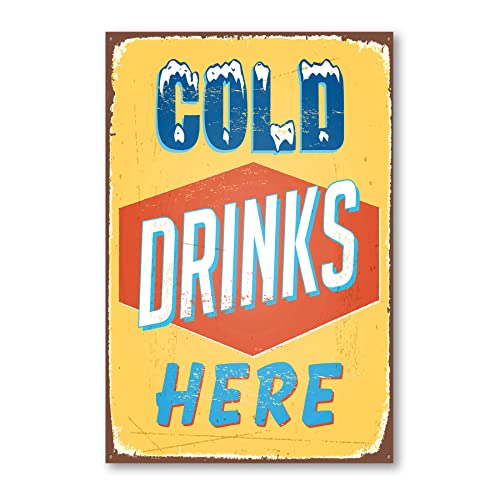 Postereck - 0277 - Plakat, Cold Drinks Schild Sommer Party Getränk - Spruch Schrift Wandposter Fotoposter Bilder Wandbild Wandbilder - Poster - 3:2-30,0 cm x 20,0 cm von Postereck