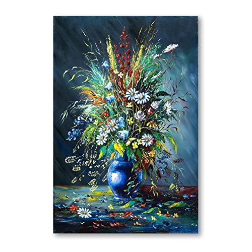 Postereck - 0449 - Stillleben, Blumen Vase Zeichnung Bunt Alt - Kunst Wandposter Fotoposter Bilder Wandbild Wandbilder - Poster - 3:2-30,0 cm x 20,0 cm von Postereck