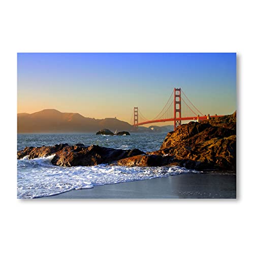 Postereck - 0458 - Bucht, San Francisco Golden Gate Bridge Brücke - Wandposter Fotoposter Bilder Wandbild Wandbilder - Poster - 4:3-81,0 cm x 61,0 cm von Postereck