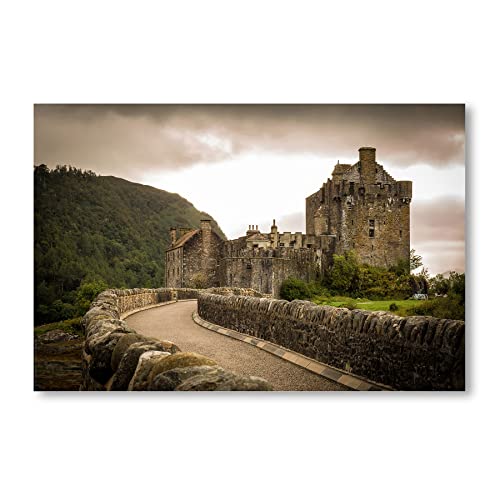 Postereck - 0490 - Eilean Donan Castle, Schottland Burg Brücke - Wandposter Fotoposter Bilder Wandbild Wandbilder - Leinwand - 100,0 cm x 75,0 cm von Postereck