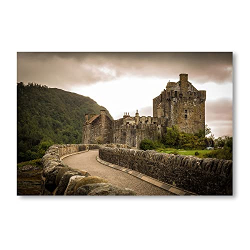 Postereck - 0490 - Eilean Donan Castle, Schottland Burg Brücke - Wandposter Fotoposter Bilder Wandbild Wandbilder - Leinwand - 75,0 cm x 50,0 cm von Postereck