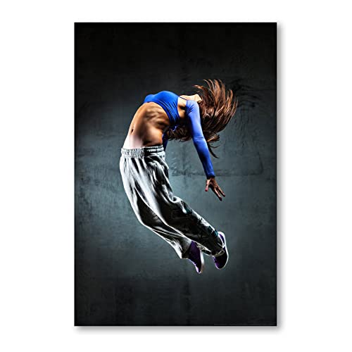 Postereck - 0520 - Hip Hop, Tänzerin Tanzen Street Dance Musik Frau - Wandposter Fotoposter Bilder Wandbild Wandbilder - Leinwand - 60,0 cm x 40,0 cm von Postereck