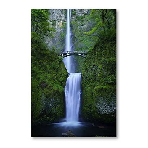 Postereck - 0532 - Brücke, Wasserfall Wald Natur Grün Fluss Weg - Wandposter Fotoposter Bilder Wandbild Wandbilder - Poster - 4:3-40,0 cm x 30,0 cm von Postereck