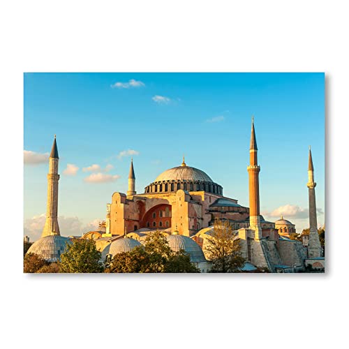 Postereck - 0551 - Hagia Sophia Moschee, Istanbul Islam Türkei Allah - Wandposter Fotoposter Bilder Wandbild Wandbilder - Leinwand - 60,0 cm x 40,0 cm von Postereck