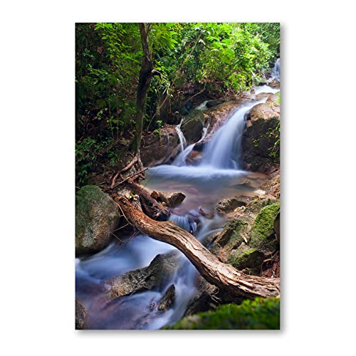 Postereck - 0651 - Kleiner Wasserfall, Natur Wald Landschaft Fluss - Wandposter Fotoposter Bilder Wandbild Wandbilder - Poster - DIN A4-21,0 cm x 29,7 cm von Postereck