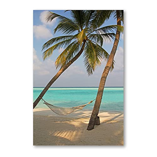 Postereck - 0656 - Hängematte, Palmen Meer Urlaub Strand Insel - Wandposter Fotoposter Bilder Wandbild Wandbilder - Poster - 4:3-40,0 cm x 30,0 cm von Postereck