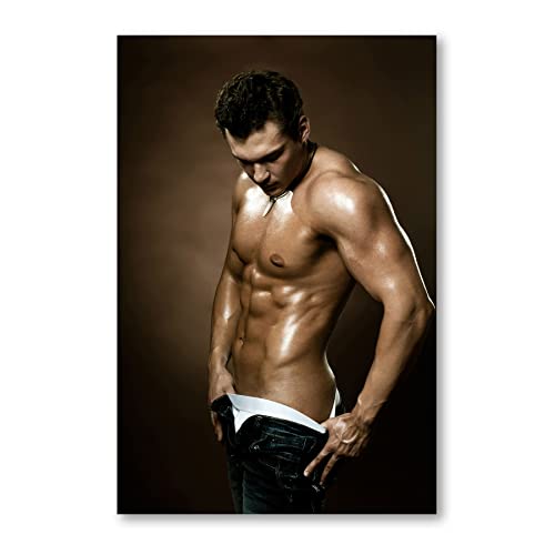 Postereck - 0788 - Sexy Mann, Sixpack Muskeln Nackt Erotik Porträt - Erotisch Sexy Nackt Wandposter Fotoposter Bilder Wandbild Wandbilder - Poster - 4:3-61,0 cm x 45,5 cm von Postereck