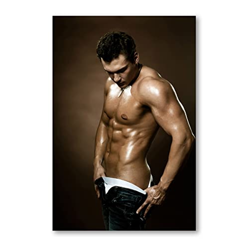 Postereck - 0788 - Sexy Mann, Sixpack Muskeln Nackt Erotik Porträt - Erotisch Sexy Nackt Wandposter Fotoposter Bilder Wandbild Wandbilder - Poster - DIN A2-42,0 cm x 59,4 cm von Postereck