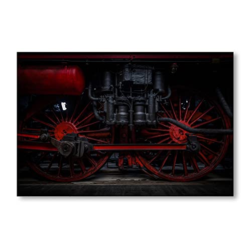 Postereck - 1034 - Alte Lokomotive, Bahn Zug Dampf Lok Räder Antrieb - Fahrzeug Wandposter Fotoposter Bilder Wandbild Wandbilder - Poster - 4:3-81,0 cm x 61,0 cm von Postereck