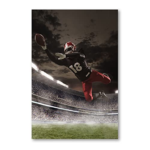 Postereck - 1039 - Football Touch Down, Sport NFL Sprung Angriff USA - Wandposter Fotoposter Bilder Wandbild Wandbilder - Leinwand - 75,0 cm x 50,0 cm von Postereck