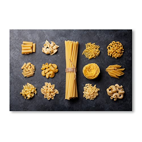 Postereck - 1224 - Pasta Variation, Nudel Spaghetti Küche Kochen - Wandposter Fotoposter Bilder Wandbild Wandbilder - Leinwand - 60,0 cm x 40,0 cm von Postereck