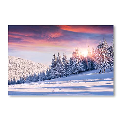 Postereck - 1445 - Landschaft, Schnee Natur Bäume Eis Sonne Winter - Wandposter Fotoposter Bilder Wandbild Wandbilder - Poster - 3:2-61,0 cm x 40,5 cm von Postereck