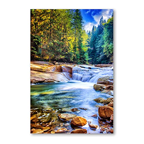 Postereck - 1493 - Fluss, Wald Natur Landschaft Wasserfall Steine - Wandposter Fotoposter Bilder Wandbild Wandbilder - Poster - 4:3-81,0 cm x 61,0 cm von Postereck