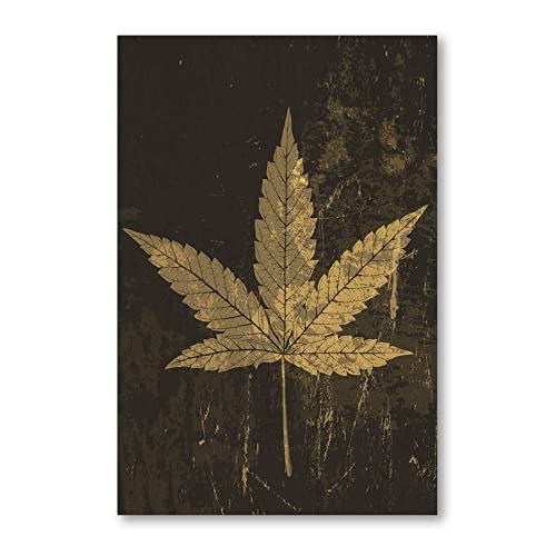 Postereck - 1820 - Hanfblatt, Pflanze Hanf Marihuana Rausch Kiffen - Spruch Schrift Wandposter Fotoposter Bilder Wandbild Wandbilder - Poster - 3:2-61,0 cm x 40,5 cm von Postereck