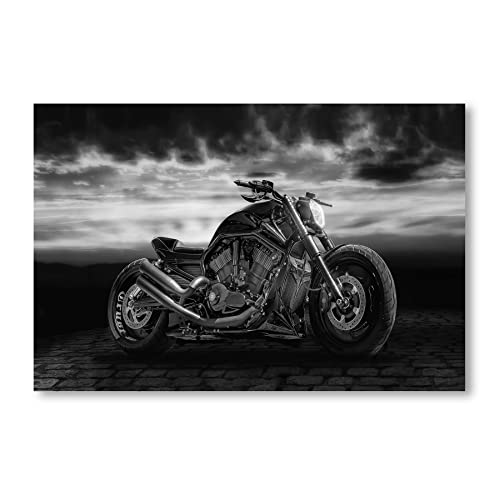 Postereck - 2125 - Motorrad, Motorsport Lifestyle Reise Bike Urlaub - Wandposter Fotoposter Bilder Wandbild Wandbilder - Leinwand - 60,0 cm x 40,0 cm von Postereck