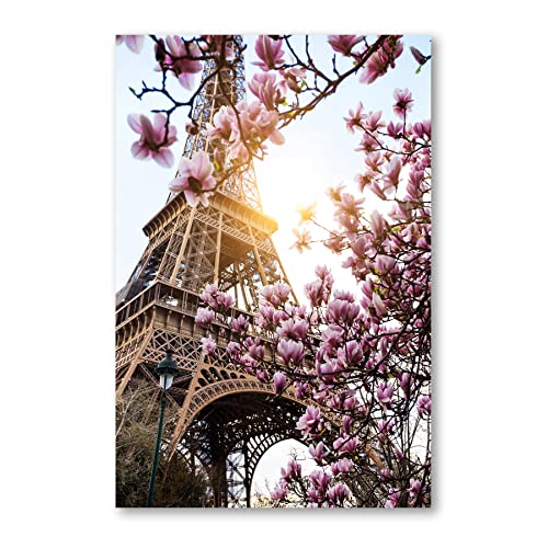 Postereck - 2534 - Eiffelturm, Paris Frankreich Magnolie Baum Park - Wandposter Fotoposter Bilder Wandbild Wandbilder - Poster - 3:2-91,0 cm x 61,0 cm von Postereck