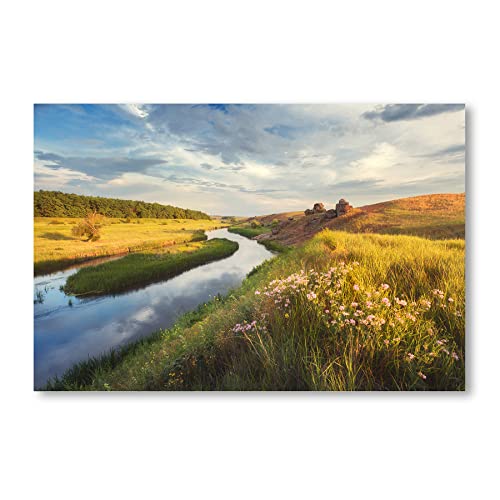 Postereck - 2561 - Landschaft, Fluss Wiese Wald Natur Blume Pflanze - Wandposter Fotoposter Bilder Wandbild Wandbilder - Poster - DIN A3-29,7 cm x 42,0 cm von Postereck