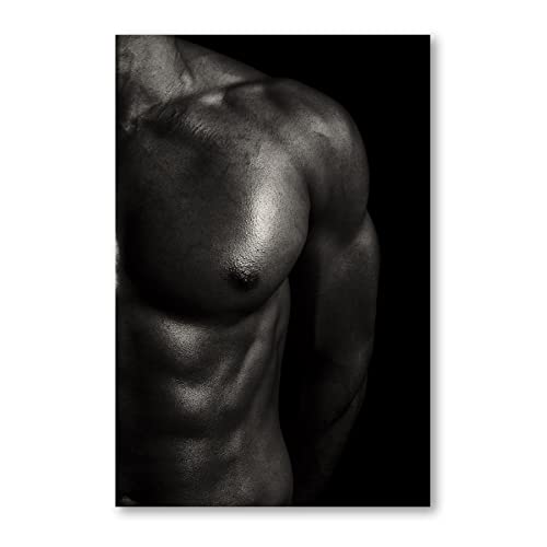 Postereck - 2683 - Sexy Mann, Sixpack Muskeln Erotik Nackt Sport - Erotisch Sexy Nackt Wandposter Fotoposter Bilder Wandbild Wandbilder - Leinwand - 100,0 cm x 75,0 cm von Postereck