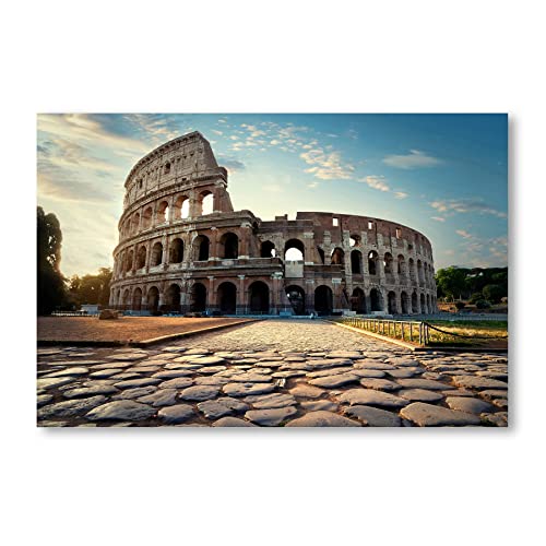 Postereck - 2794 - Kolosseum, Rom Italien Architektur Arena Bauwerk - Wandposter Fotoposter Bilder Wandbild Wandbilder - Leinwand - 60,0 cm x 40,0 cm von Postereck