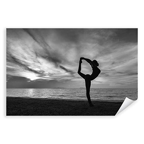 Postereck - 2862 - Yoga, Frau Strand Meer Natur Sonne Silhoütte Joga - Wandposter Fotoposter Bilder Wandbild Wandbilder - Poster - DIN A3-29,7 cm x 42,0 cm von Postereck