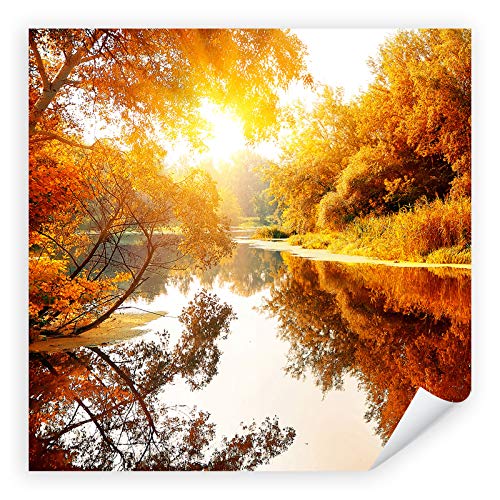 Postereck - 2868 - See, Wald Natur Landschaft Fluss Baum Herbst - Wandposter Fotoposter Bilder Wandbild Wandbilder - Poster - 40,5cm x 40,5cm von Postereck